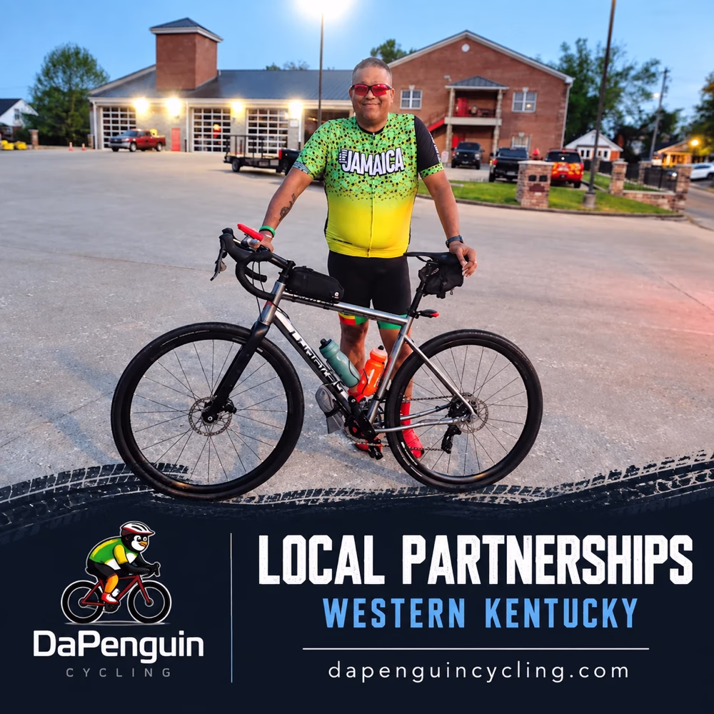 DaPenguin graphic reading Local Partnerships, Western Kentucky, with Anthony Brown and his Lynskey